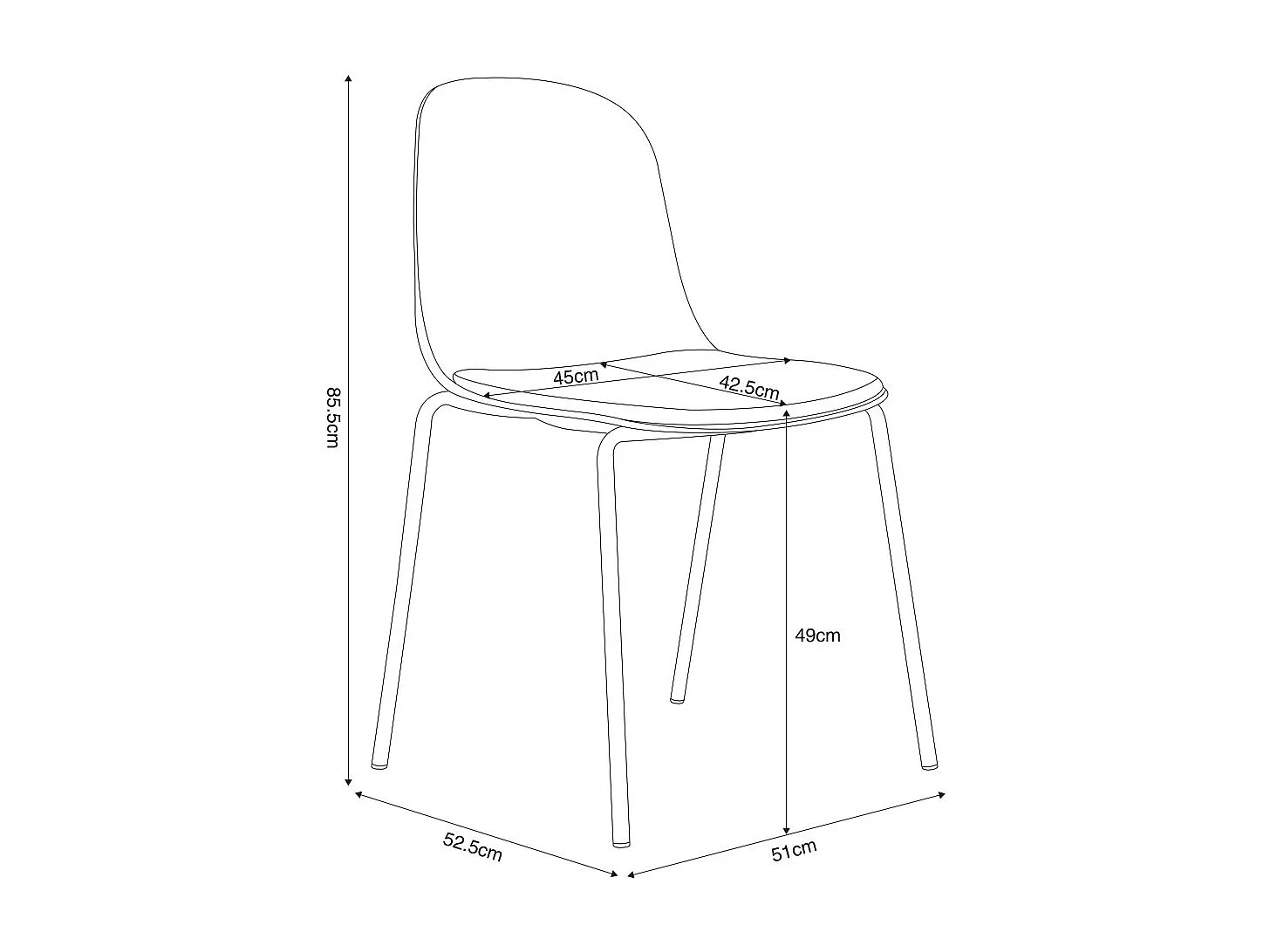 Linda - Lot de 2 chaises en tissu et métal pieds beige - Beige