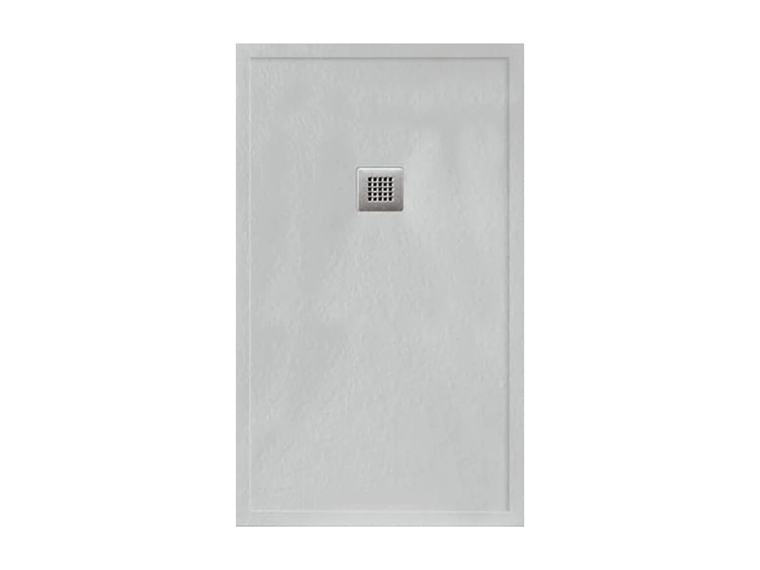 Douchebak van antislip hars | Inclusief afvoerventiel en rooster | Kleur | Parelgrijs | 90 X 140 cm