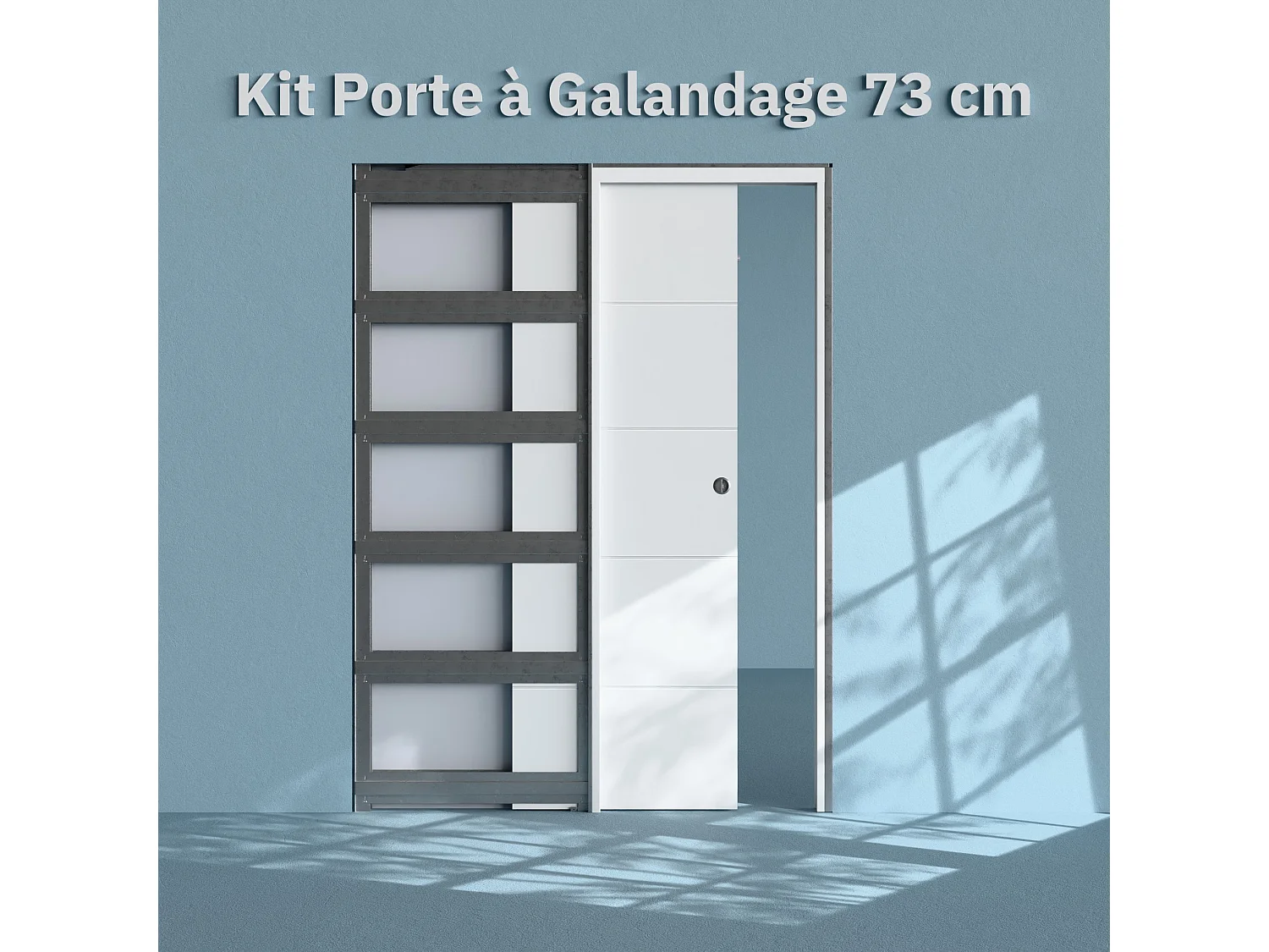 Kit Galandage Porte Ligne 73 cm avec Finition