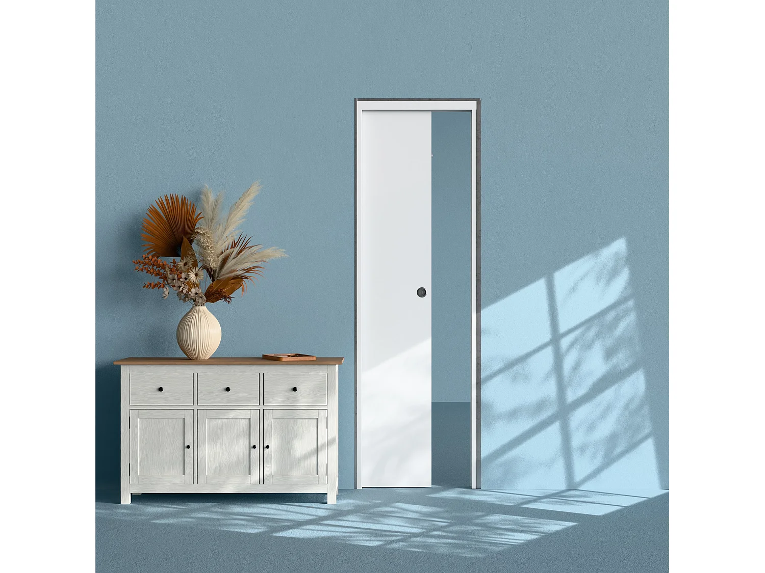 Kit Galandage Porte Plane 63 cm avec Finition