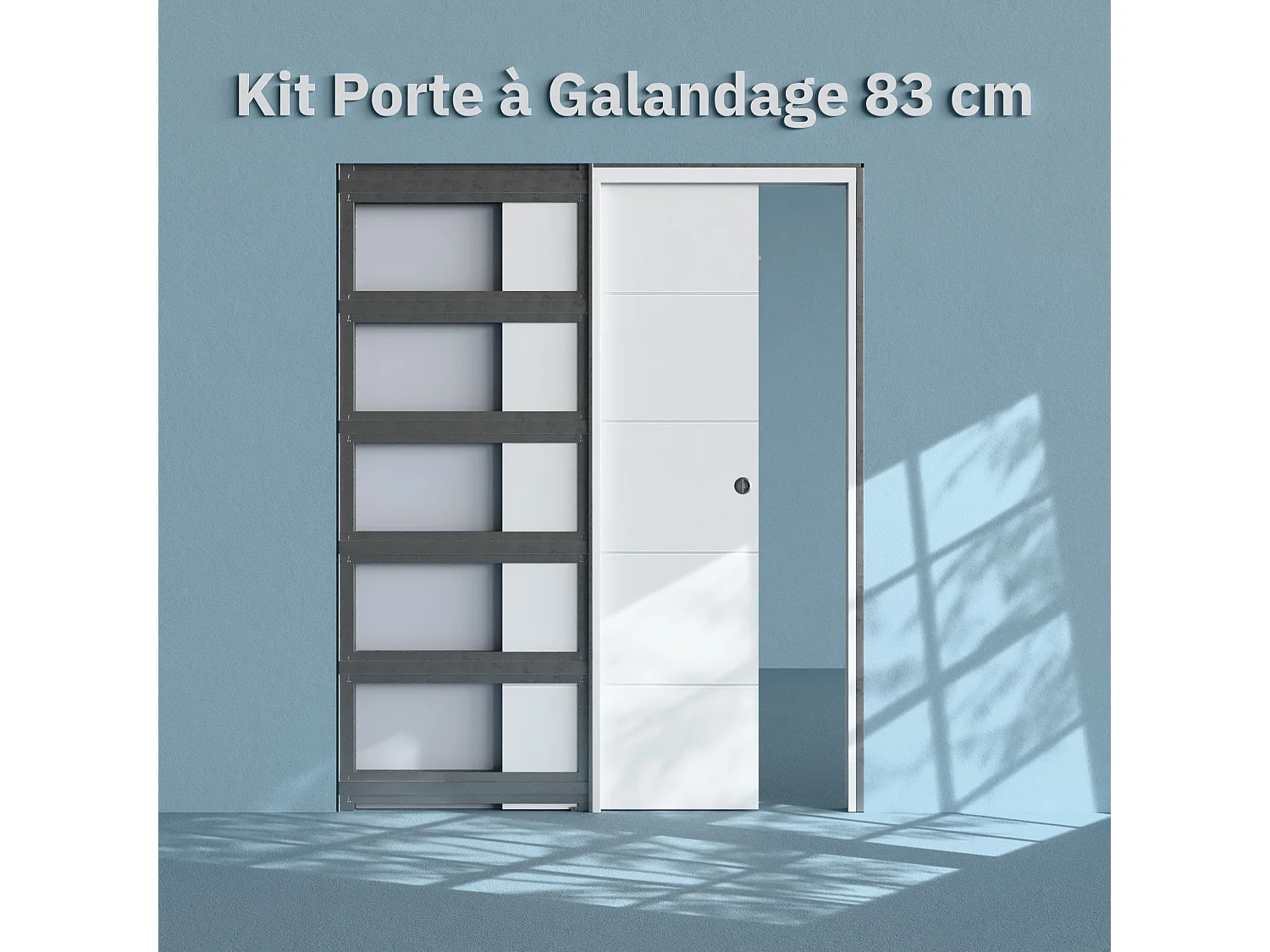 Kit Galandage Porte Ligne 83 cm avec Finition