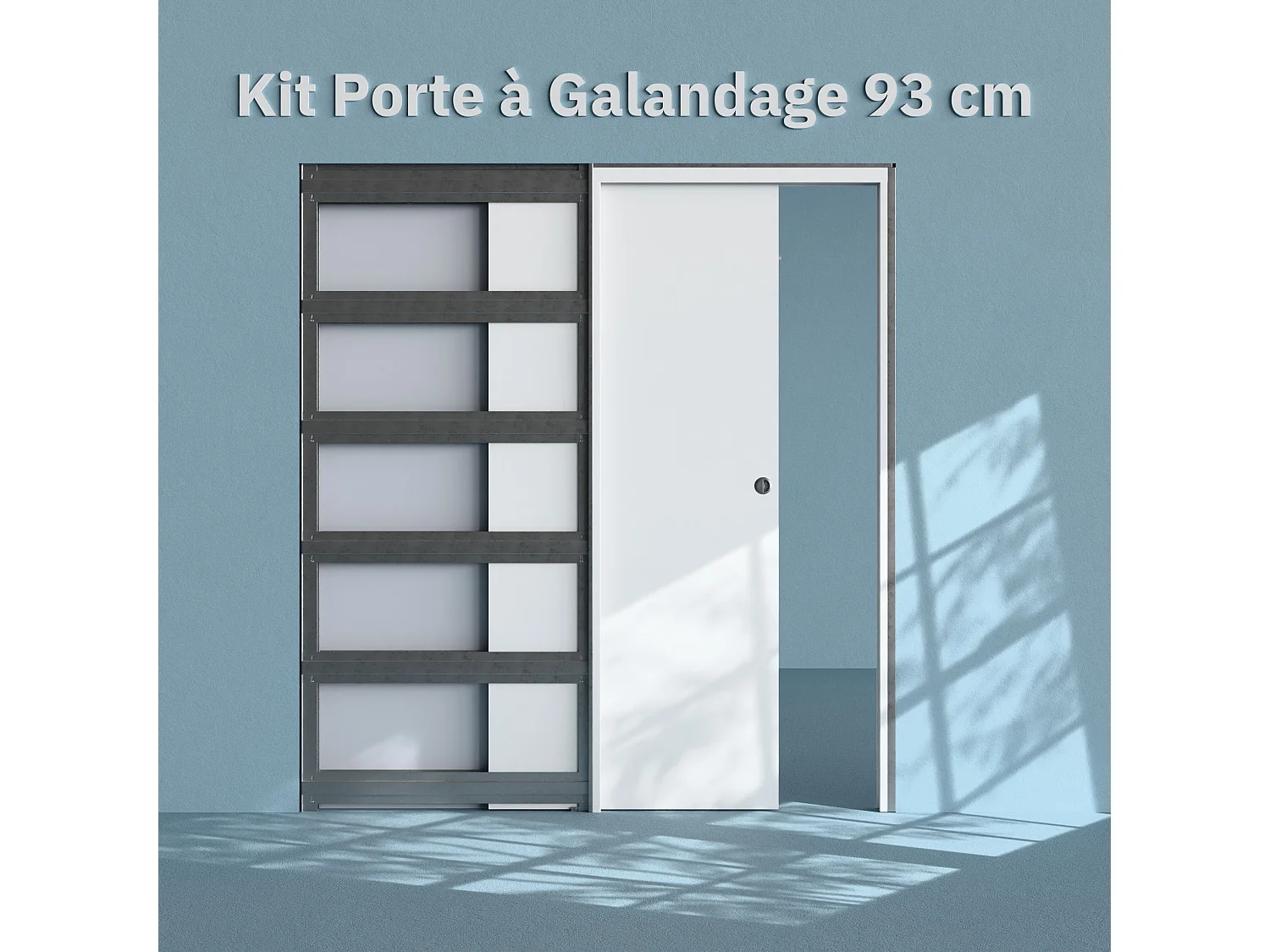 Kit Galandage Porte Plane 93 cm avec Finition