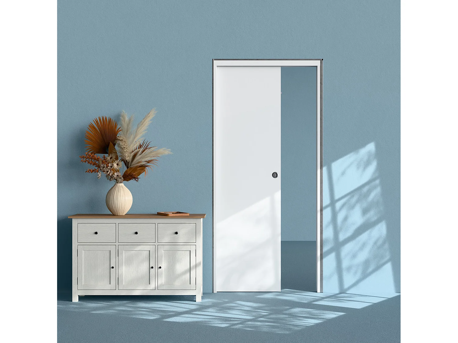 Kit Galandage Porte Plane 93 cm avec Finition