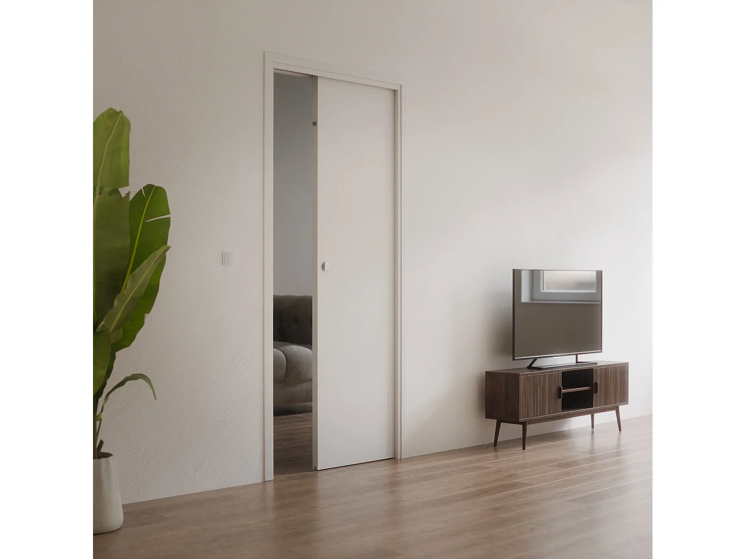 Kit Galandage Porte Plane 93 cm avec Finition