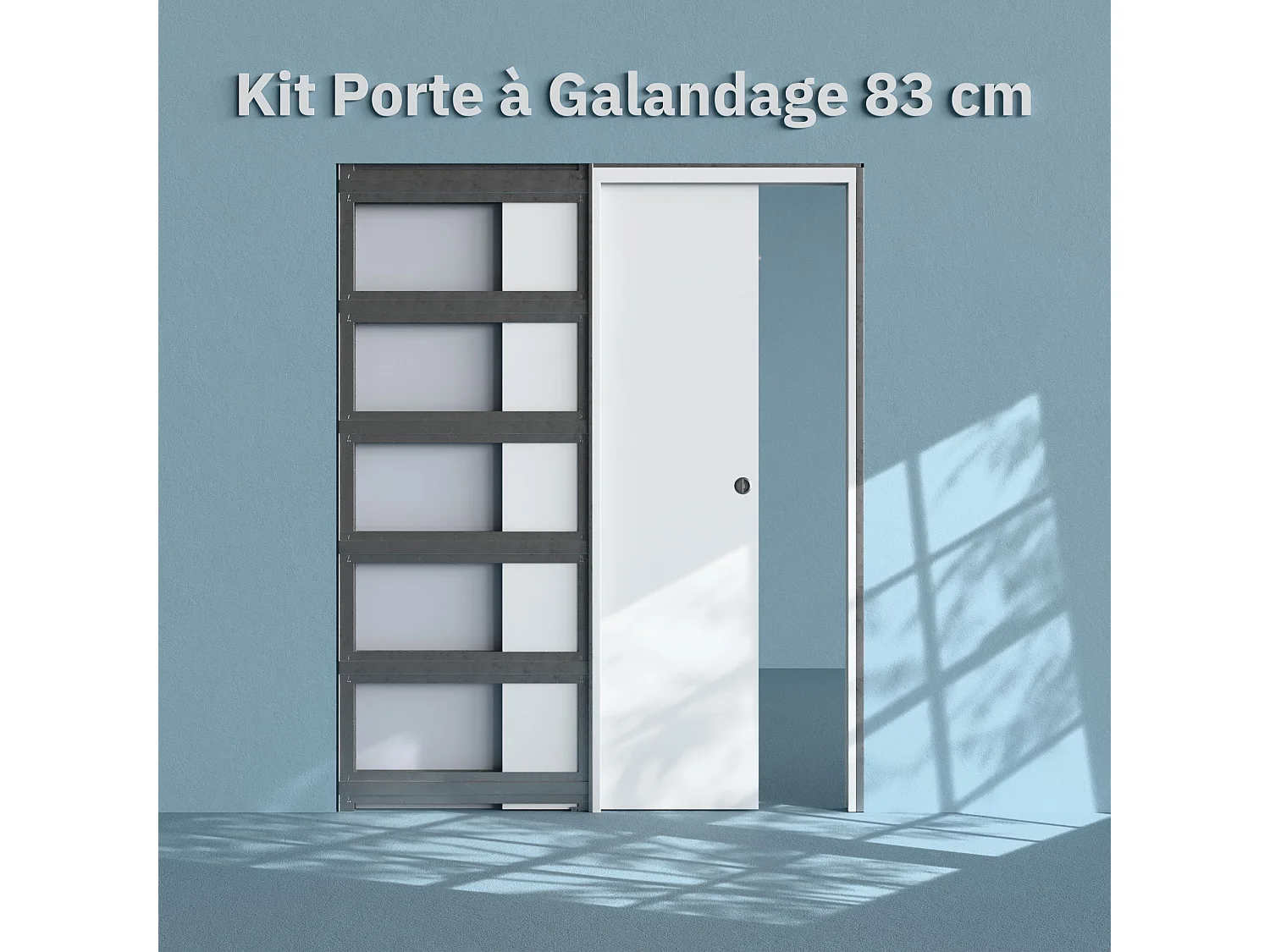 Kit Galandage Porte Plane 83 cm avec Finition