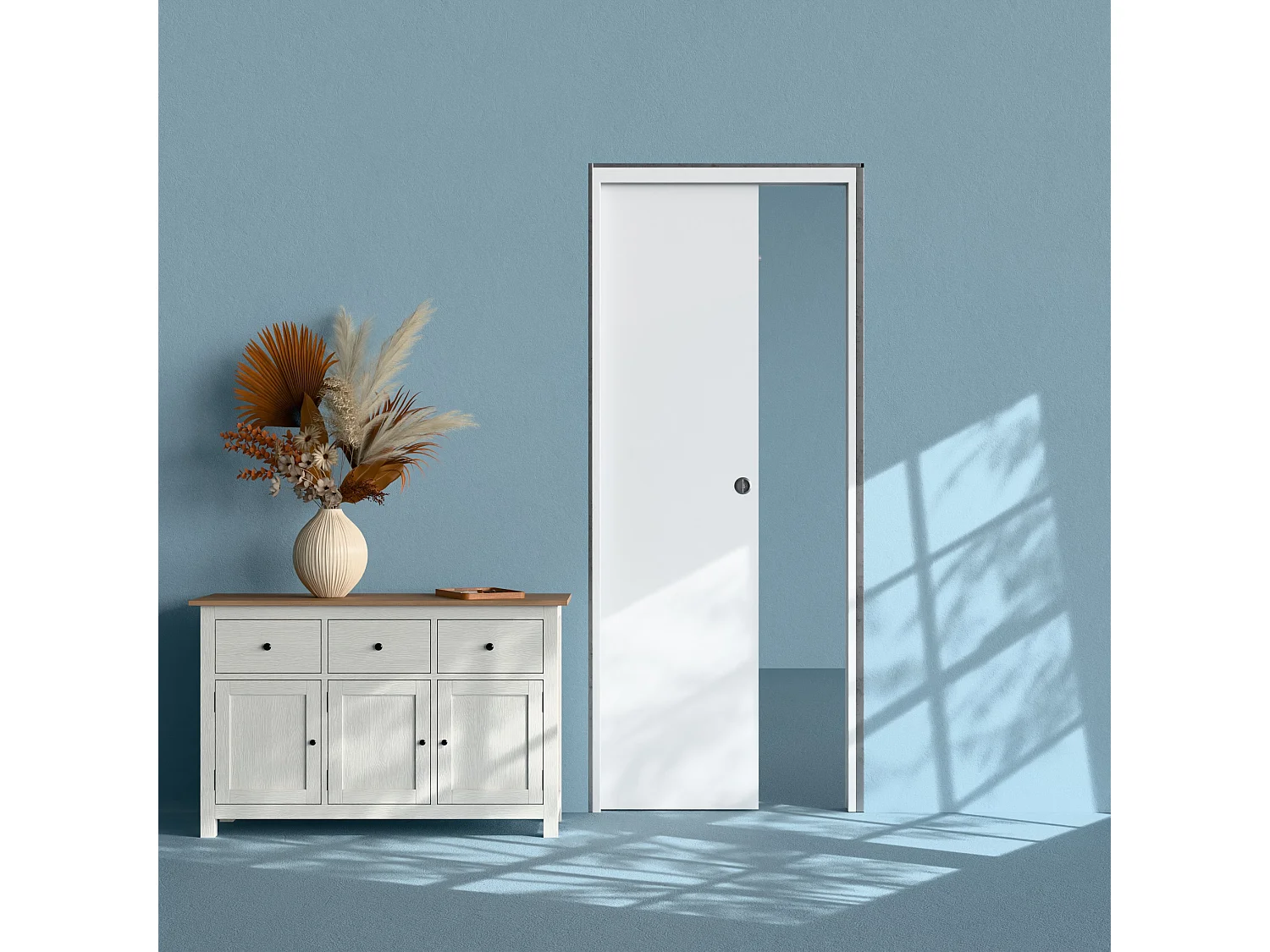 Kit Galandage Porte Plane 83 cm avec Finition