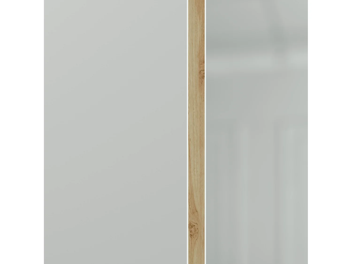 Porte Coulissante non percée avec Rail - Prépeinte Plane 83 cm