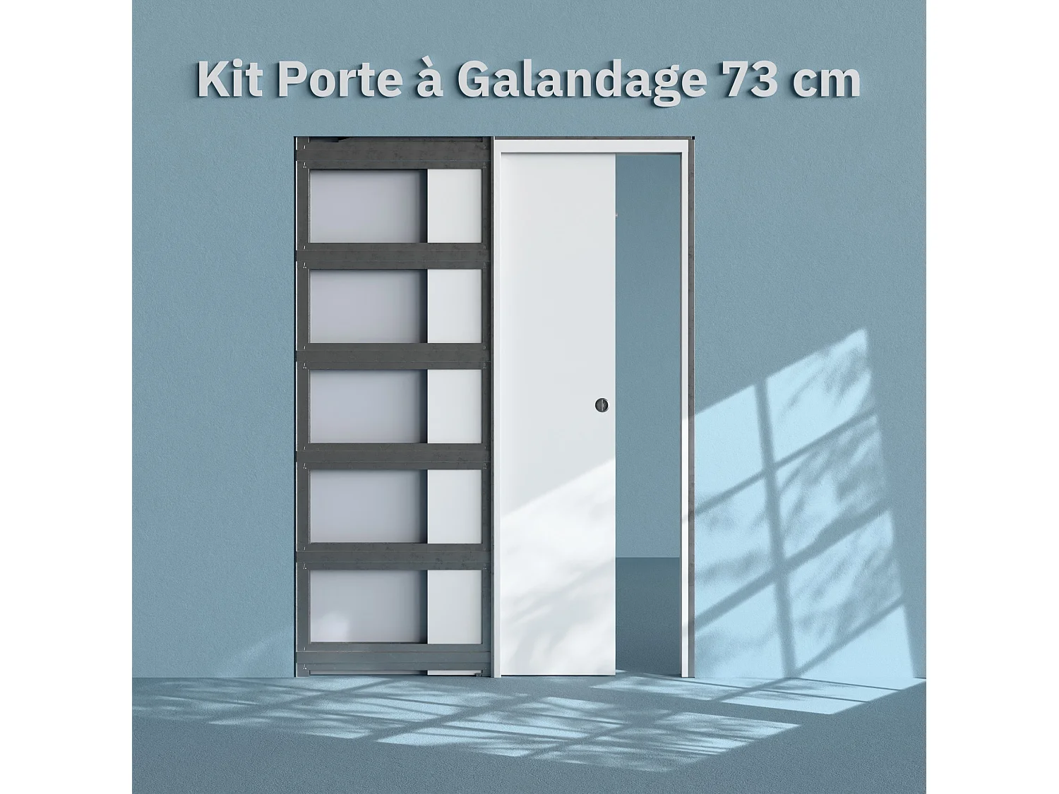 Kit Galandage Porte Plane 73 cm avec Finition