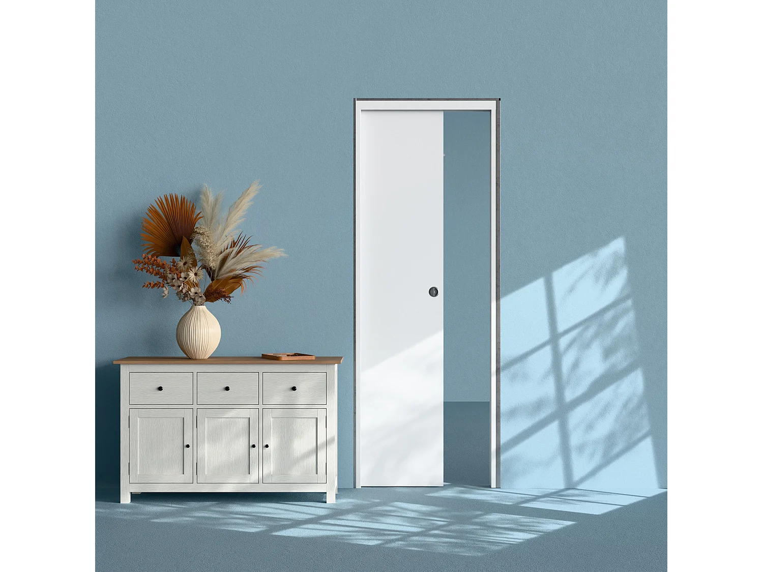 Kit Galandage Porte Plane 73 cm avec Finition