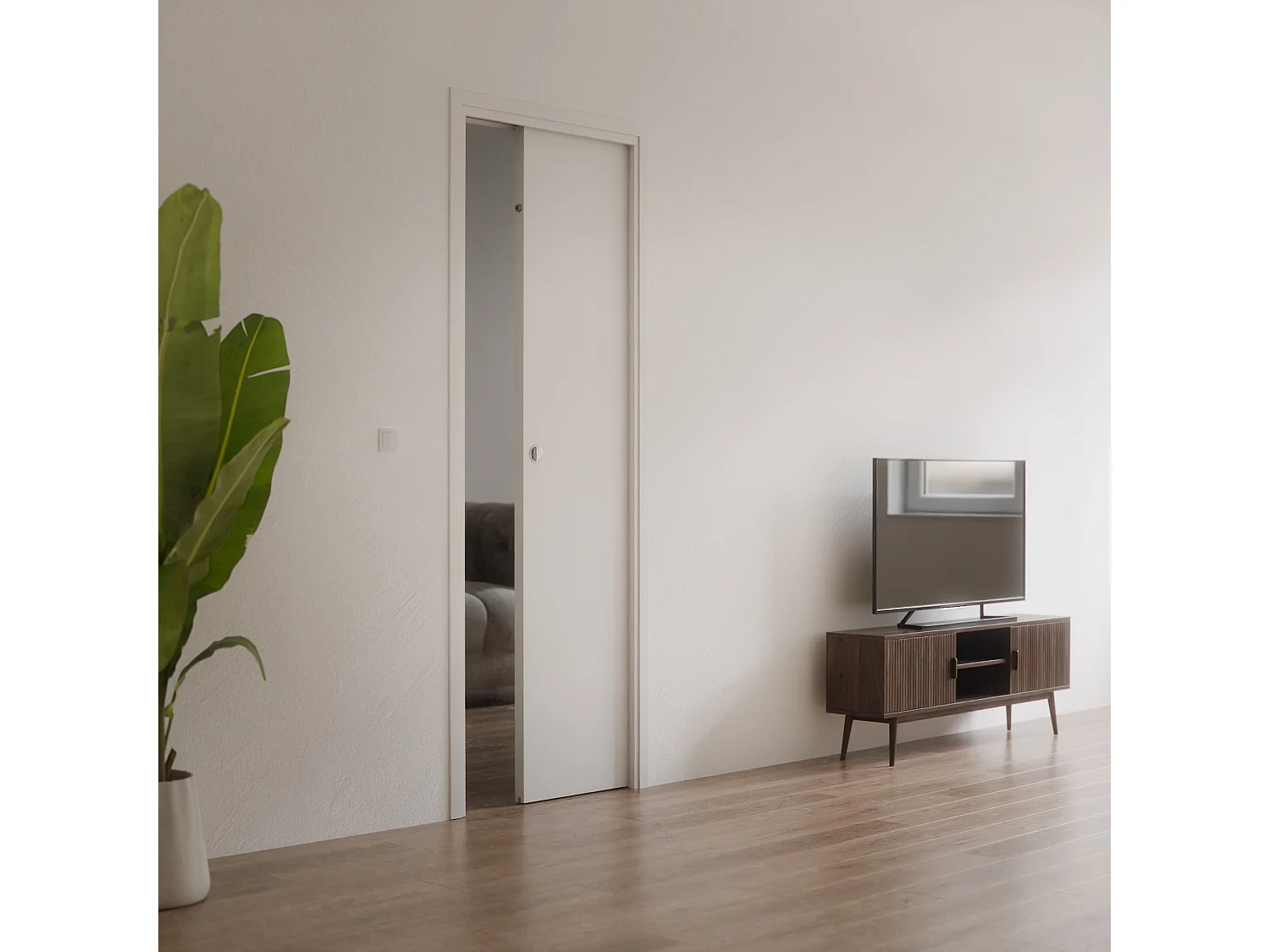 Kit Galandage Porte Plane 73 cm avec Finition