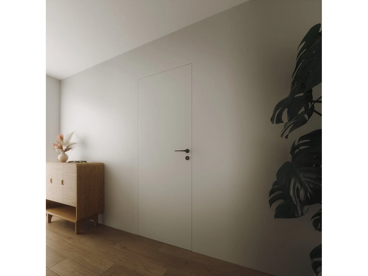 Bloc-Porte Invisible Affleurante - Prépeinte Plane 70 cm