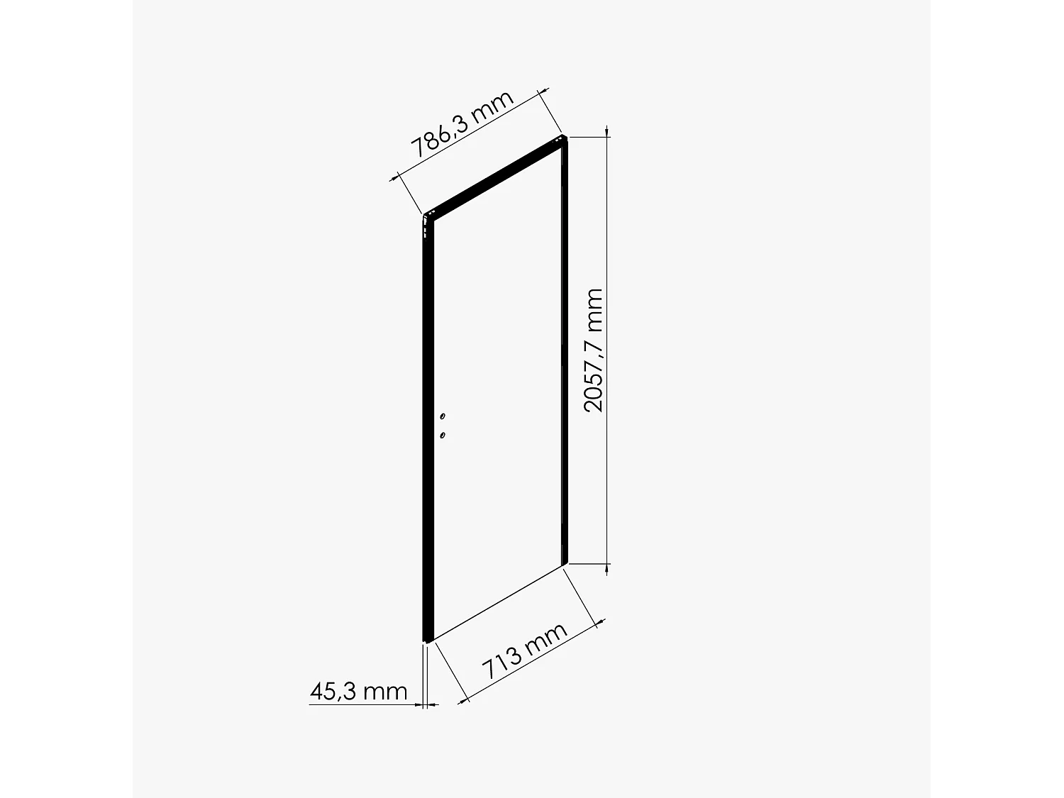 Bloc-Porte Invisible Affleurante - Prépeinte Plane 70 cm