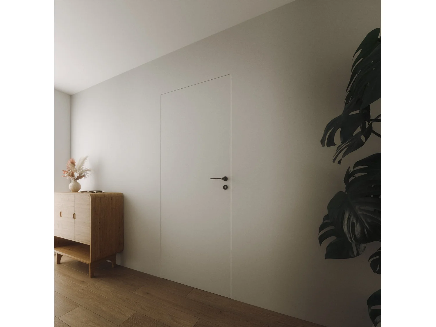 Bloc-Porte Invisible Affleurante - Prépeinte Plane 80 cm