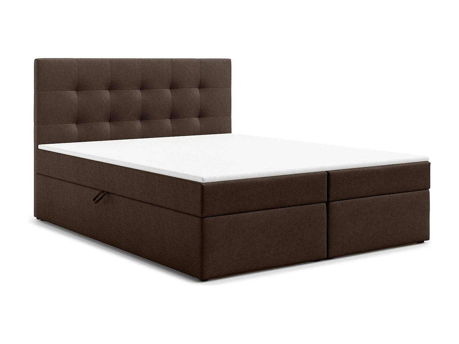AX LIVING Boxspringbett Galata 140x200 Brown mit Topper Bettkasten Komfortbett