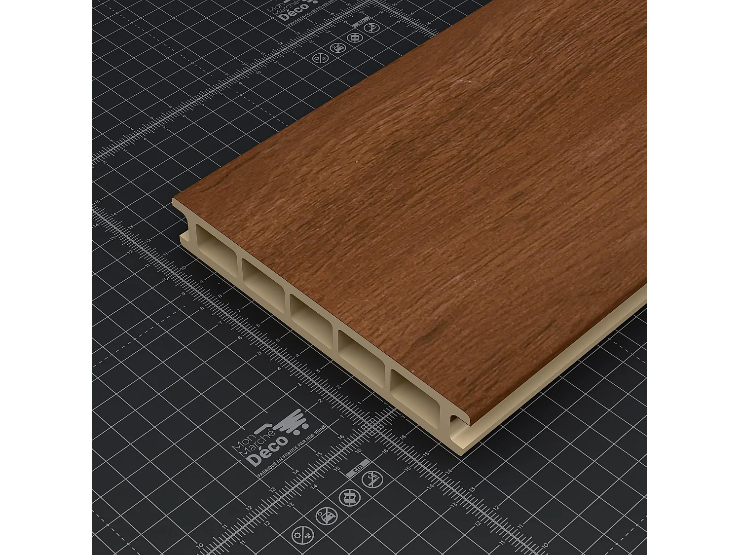 Kit Terrasse PVC BELLAME 5 m² (222 x 14,5 x 2,2 cm) - Chêne Noix de Muscade