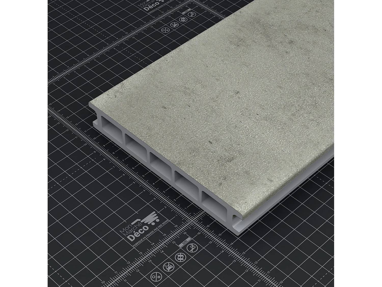 Kit Terrasse PVC BELLAME 5 m² (222 x 14,5 x 2,2 cm) - Esprit Urbain