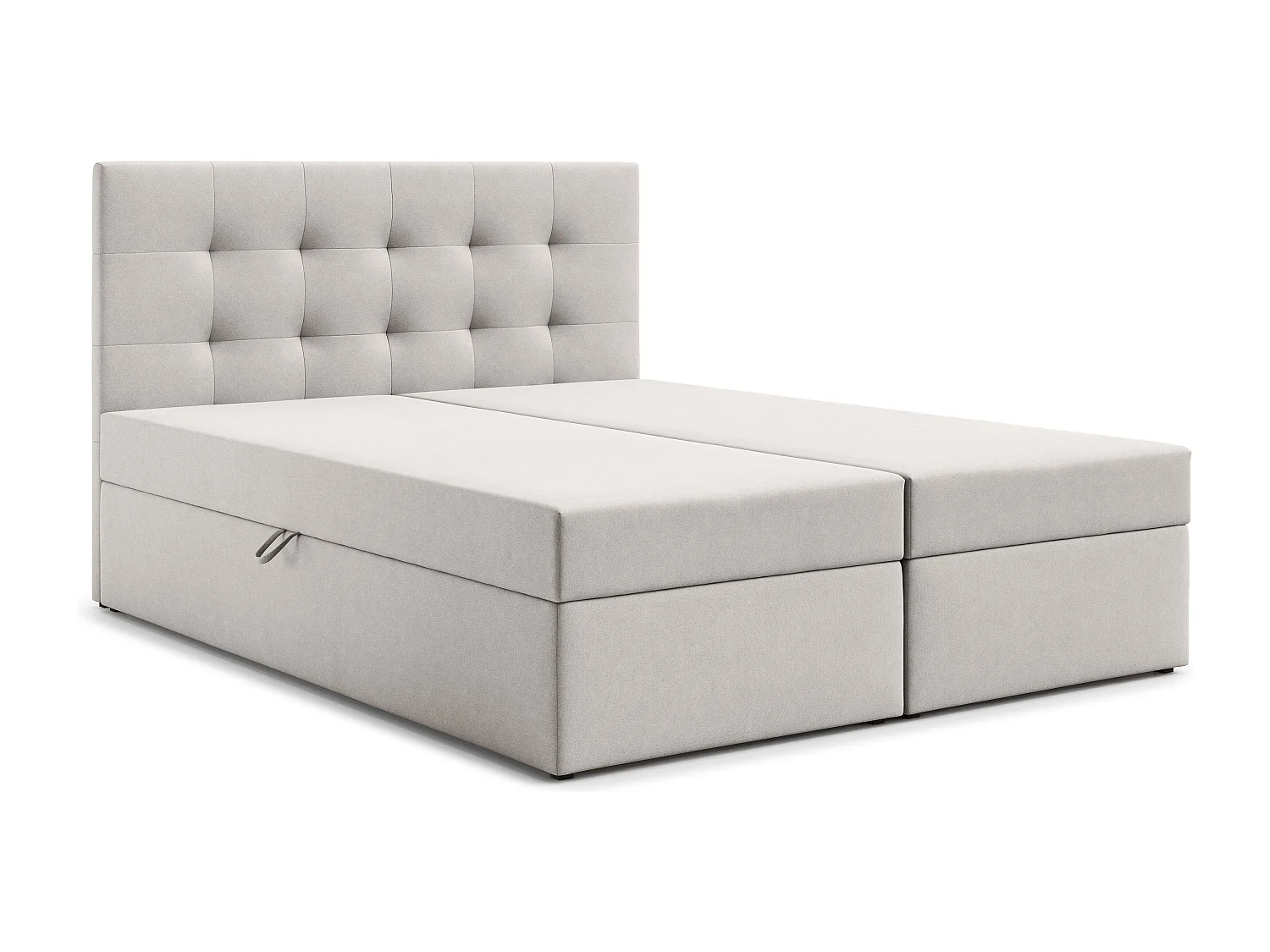 AX LIVING lit avec coffre 160x200 cm Galata lit boxspring beige sans surmatelas