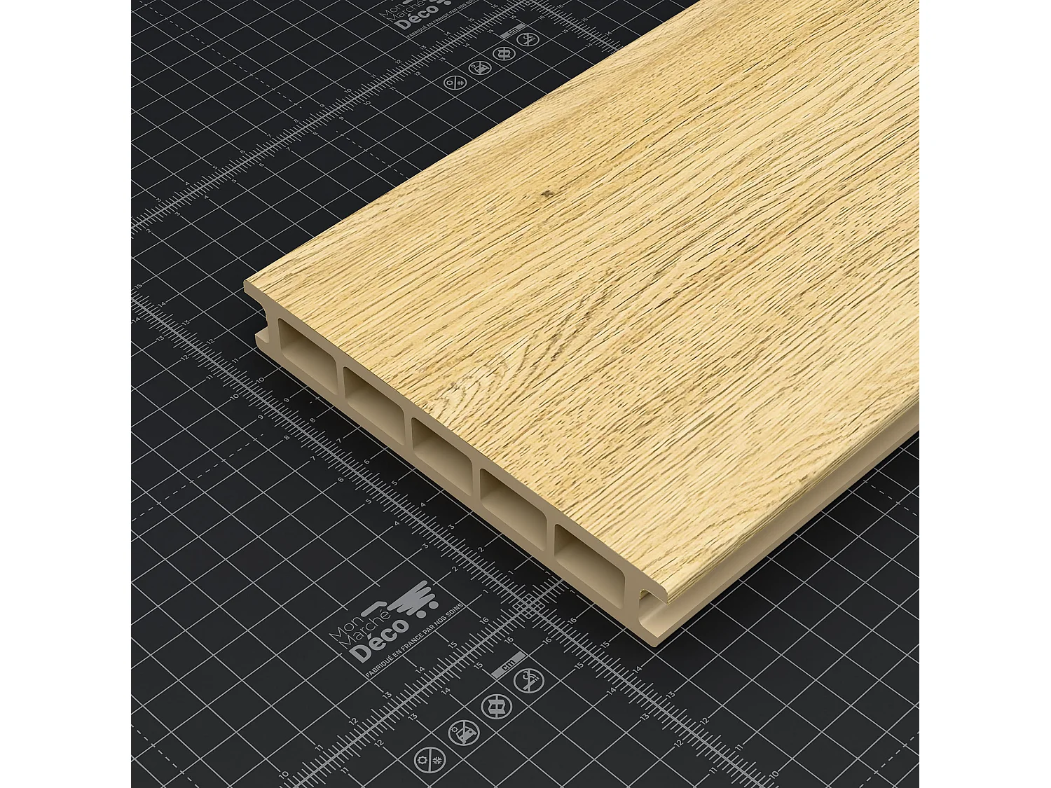 Kit Terrasse PVC BELLAME 5 m² (222 x 14,5 x 2,2 cm) - Chêne Coriandre