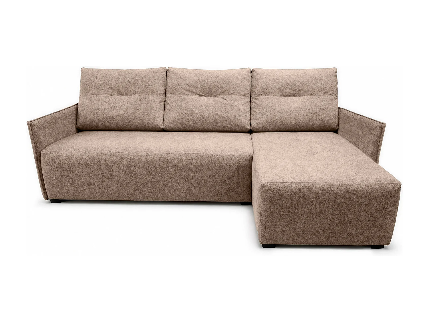 AX LIVING Ecksofa Damascus Creme mit Schlaffunktion Bettkasten Schlafsofa 212 cm rechts