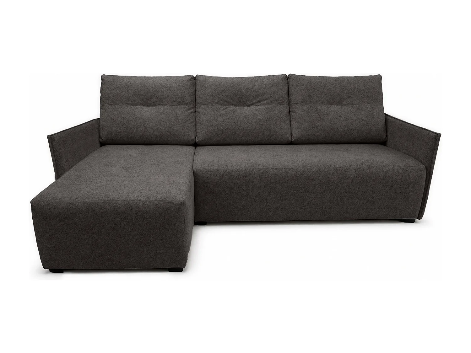 AX LIVING canapé d’angle Damascus gris foncé avec fonction couchage coffre canapé-lit 212 cm gauche