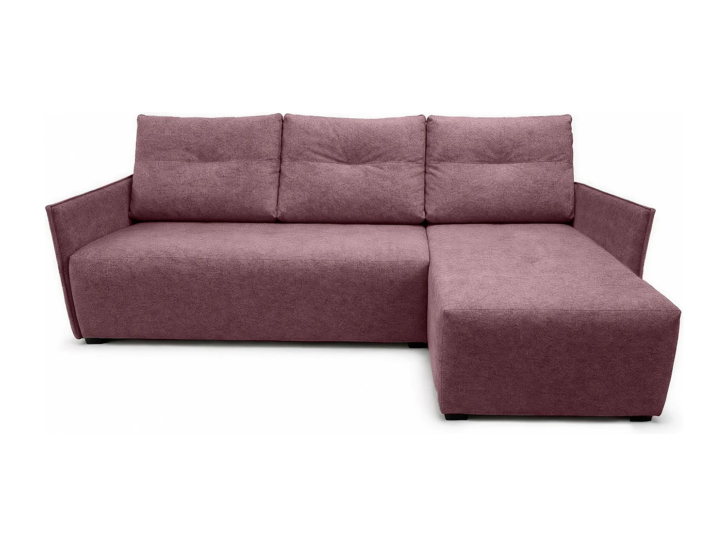 AX LIVING canapé d’angle Damascus rose avec fonction couchage coffre canapé-lit 212 cm droite