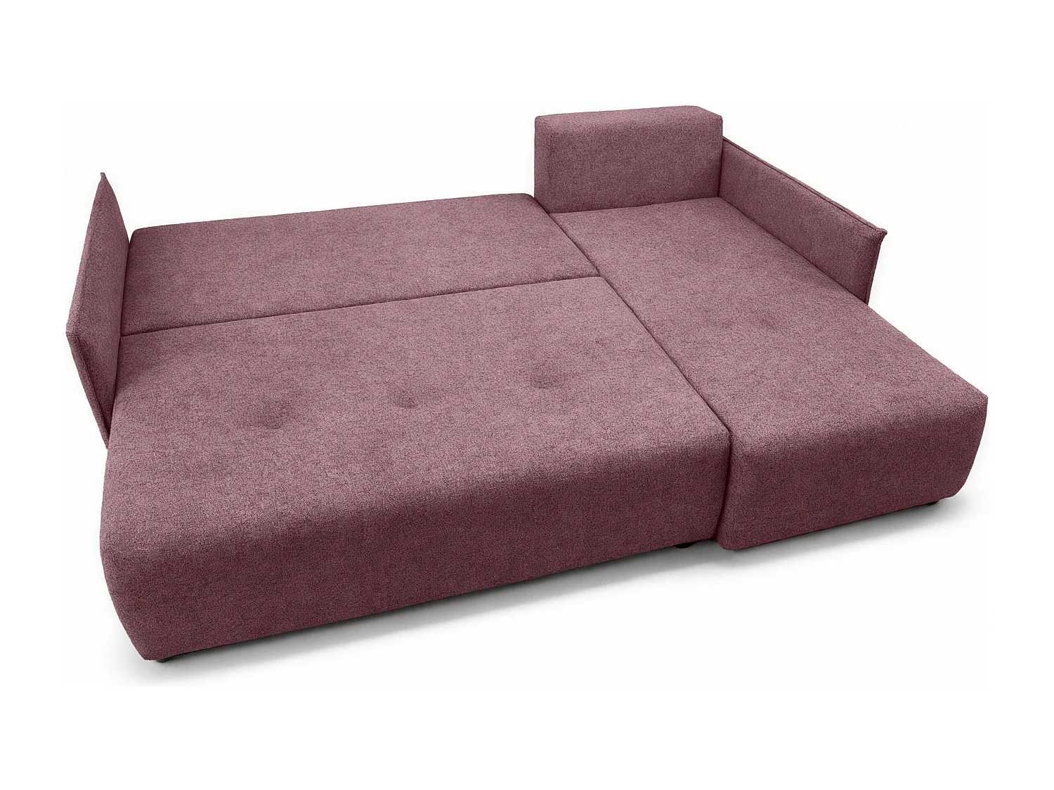 AX LIVING canapé d’angle Damascus rose avec fonction couchage coffre canapé-lit 212 cm droite