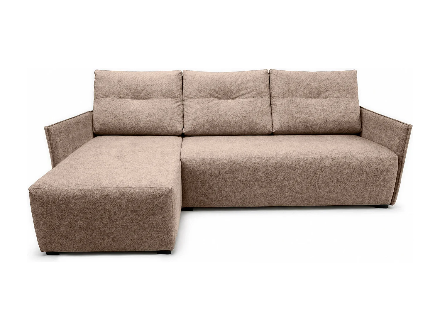 AX LIVING canapé d’angle Damascus crème avec fonction couchage coffre canapé-lit 212 cm gauche