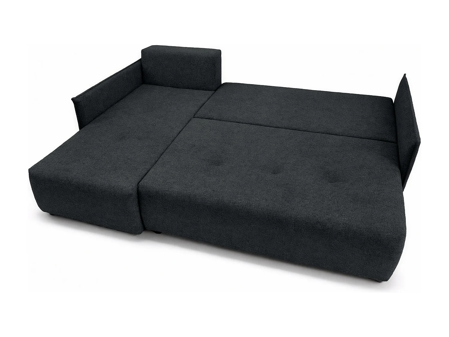 AX LIVING hoekbank Damascus zwart met slaapfunctie bedlade slaapbank 212 cm links