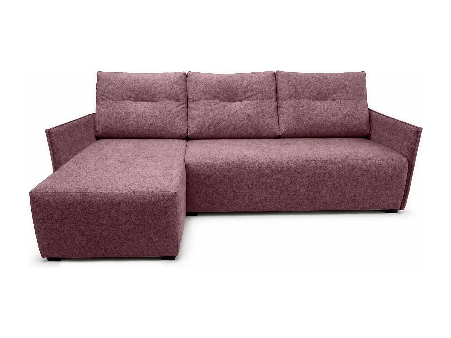 AX LIVING canapé d’angle Damascus rose avec fonction couchage coffre canapé-lit 212 cm gauche