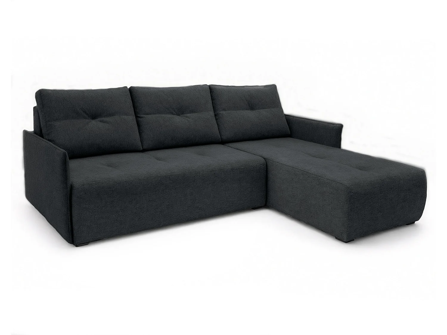 AX LIVING hoekbank Damascus zwart met slaapfunctie bedlade slaapbank 212 cm rechts