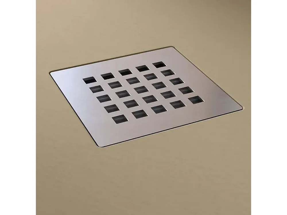 Receveur de douche en résine antidérapant | Inclut une bonde d’évacuation et une grille | Couleur Moka | 120x90cm