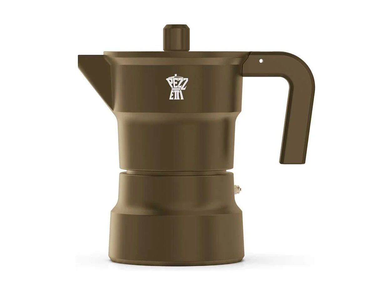 Italiaanse Koffiezetter Pezzetti Solidexpress Aluminium 3 Kopjes Kaki - Authentieke Espresso Koffie