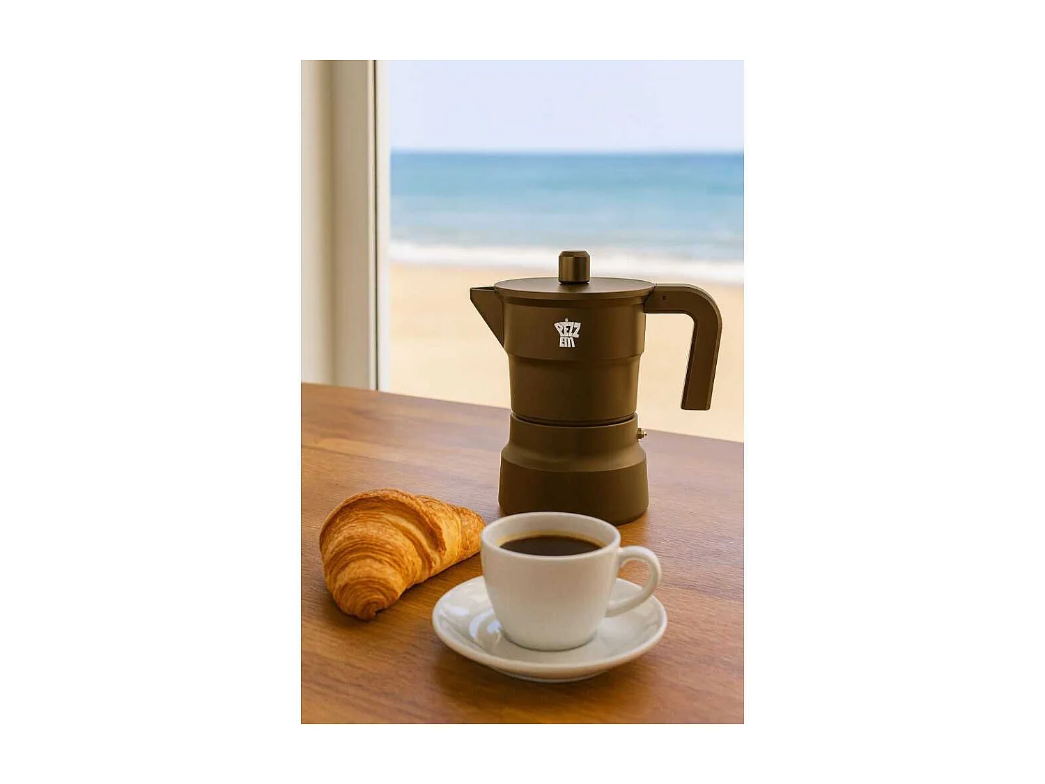 Italiaanse Koffiezetter Pezzetti Solidexpress Aluminium 3 Kopjes Kaki - Authentieke Espresso Koffie