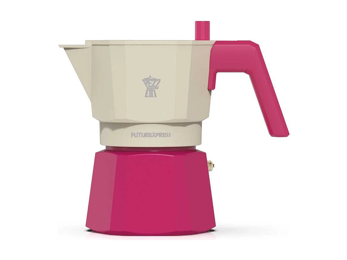 Cafetiere italienne - PEZZETTI - FUTUREXPRESS - Aluminium - 6 tasses - Fuschia
