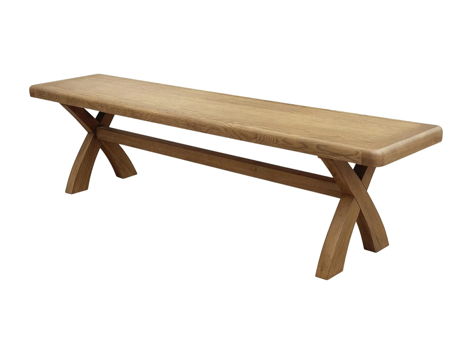 Banc de salle à manger en chêne pieds croisés 200 cm VALMONT