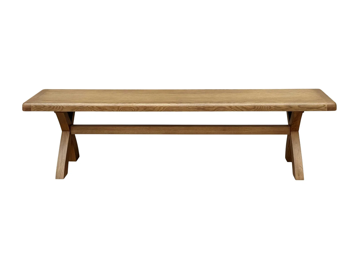 Banc de salle à manger en chêne pieds croisés 200 cm VALMONT