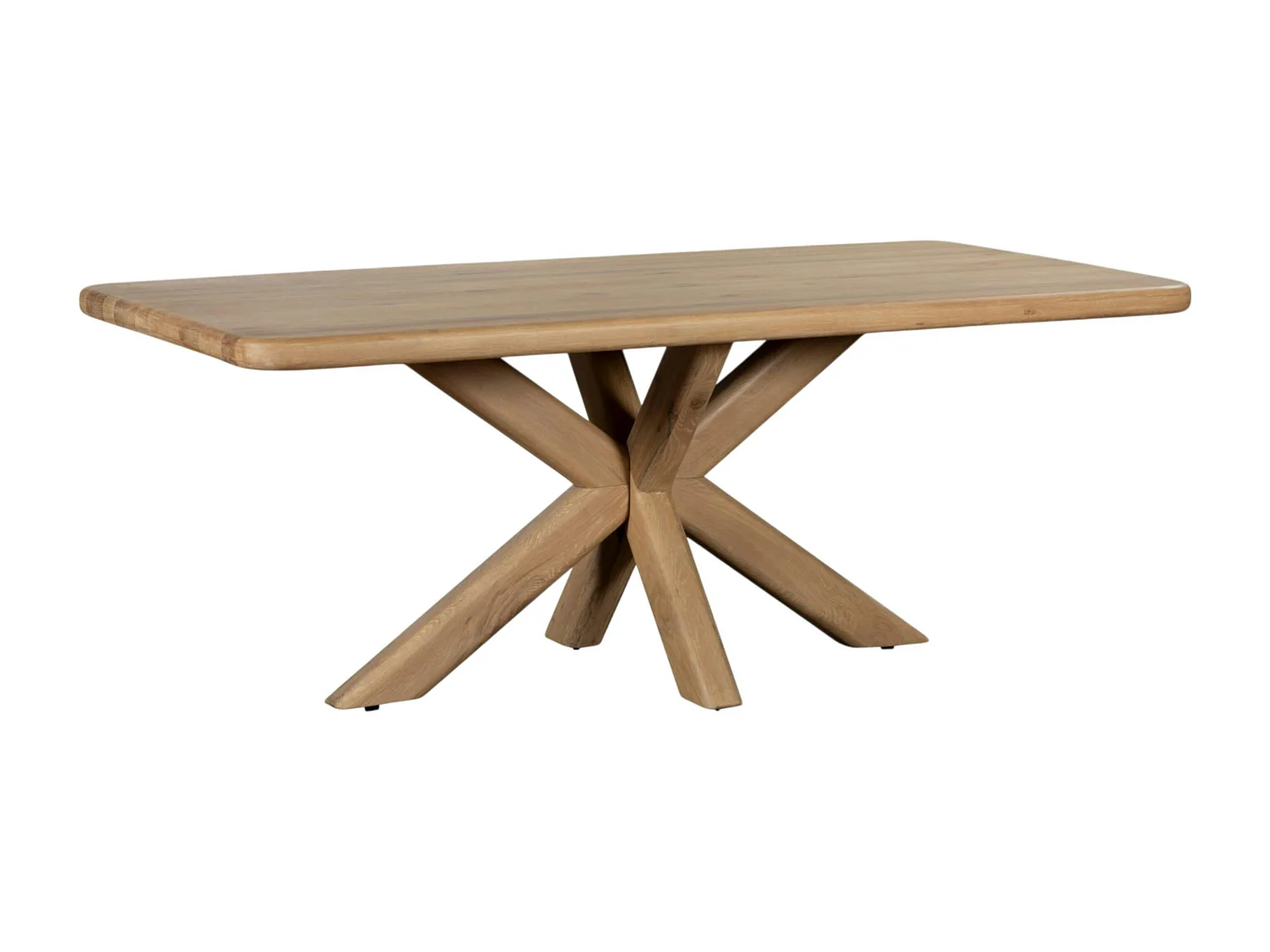 Table à manger chêne massif bords arrondis 200 cm ASTER