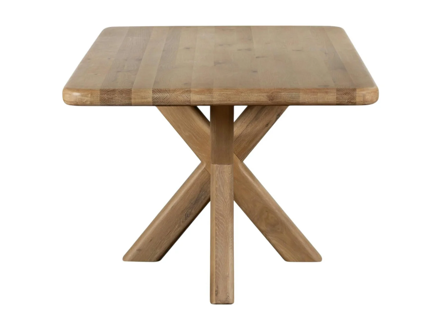 Table à manger chêne massif bords arrondis 200 cm ASTER