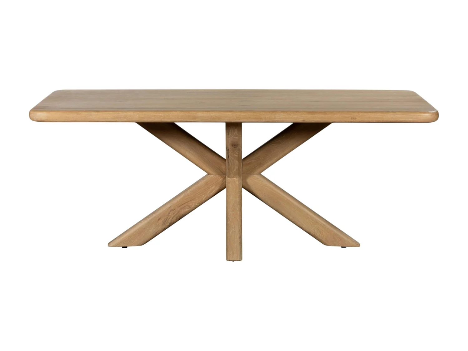 Table à manger chêne massif bords arrondis 200 cm ASTER