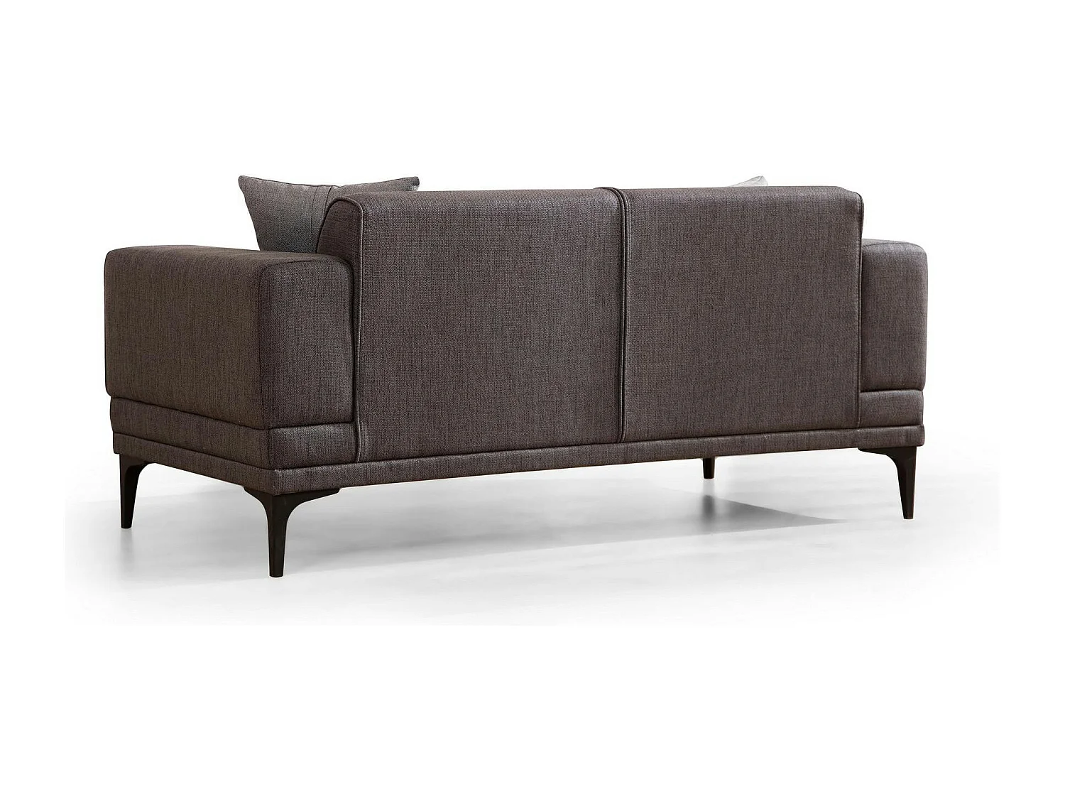 Canapé 2 places anthracite, accoudoirs matelassés 170 cm LUCCA