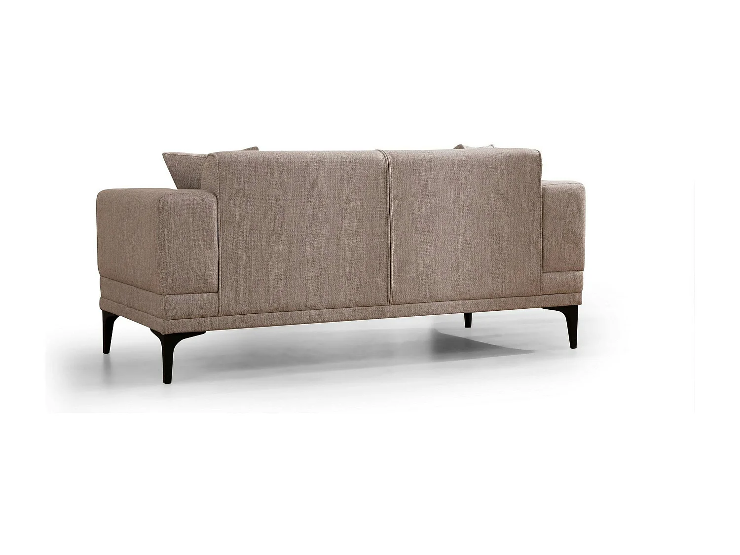 Canapé 2 places taupe, accoudoirs matelassés 170 cm LUCCA