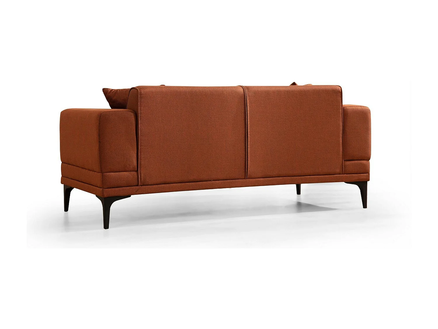 Canapé 2 places rouille, accoudoirs matelassés 170 cm LUCCA