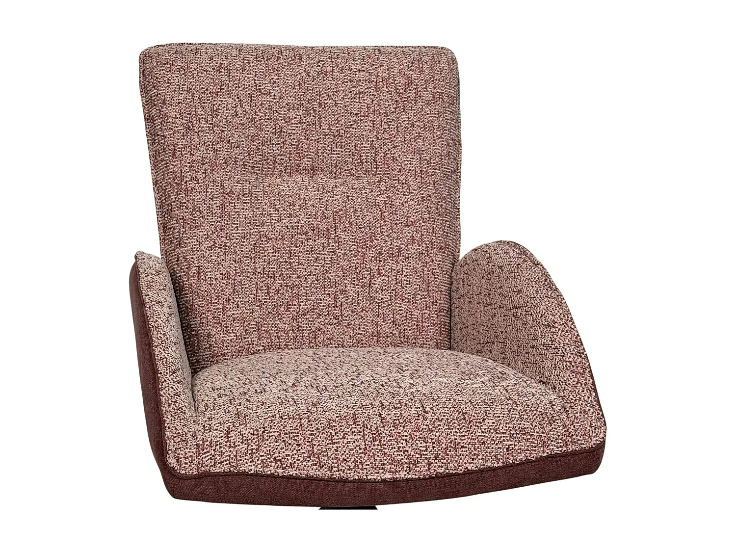 Fauteuil de table pivotant prune, bi-matière (lot de 2) AGADE