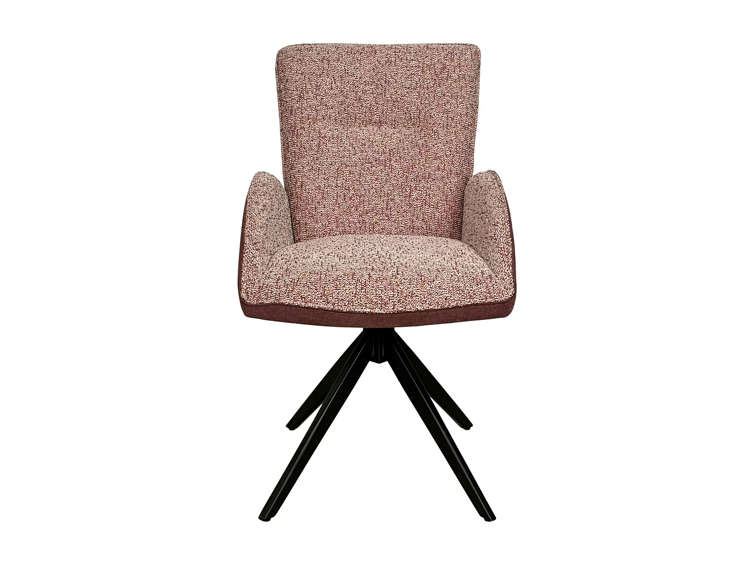 Fauteuil de table pivotant prune, bi-matière (lot de 2) AGADE