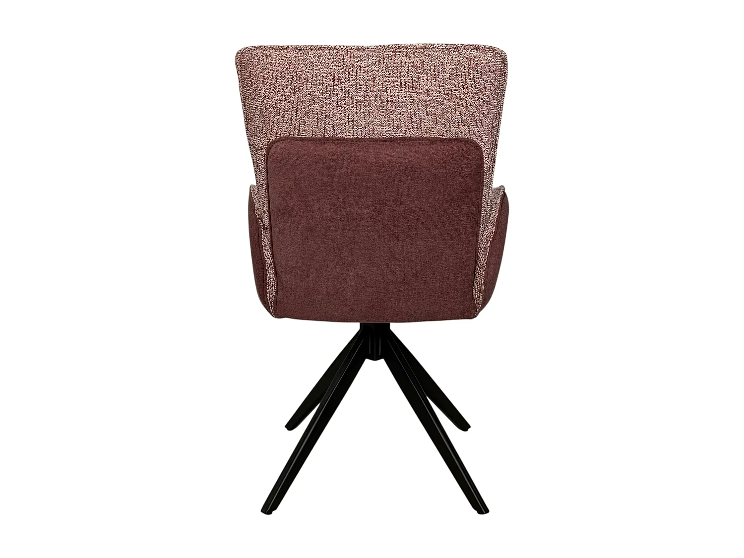 Fauteuil de table pivotant prune, bi-matière (lot de 2) AGADE