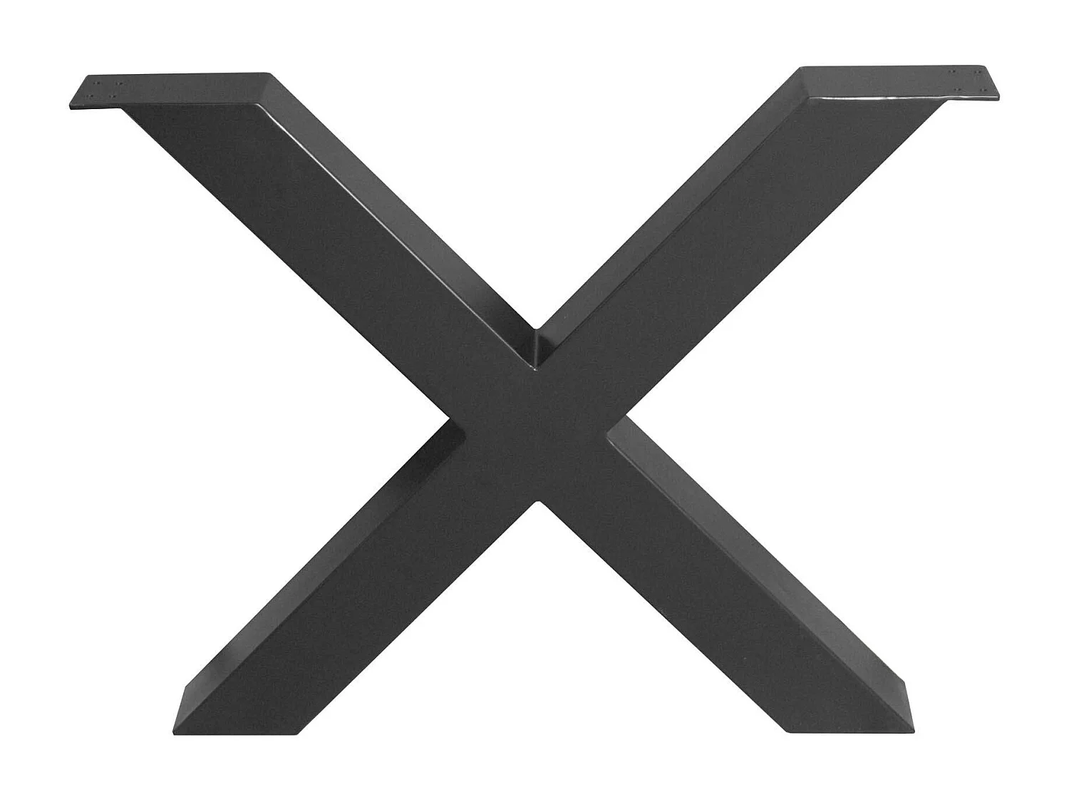 Pieds de table métal noir en X pour table rectangulaire (lot de 2) RALF