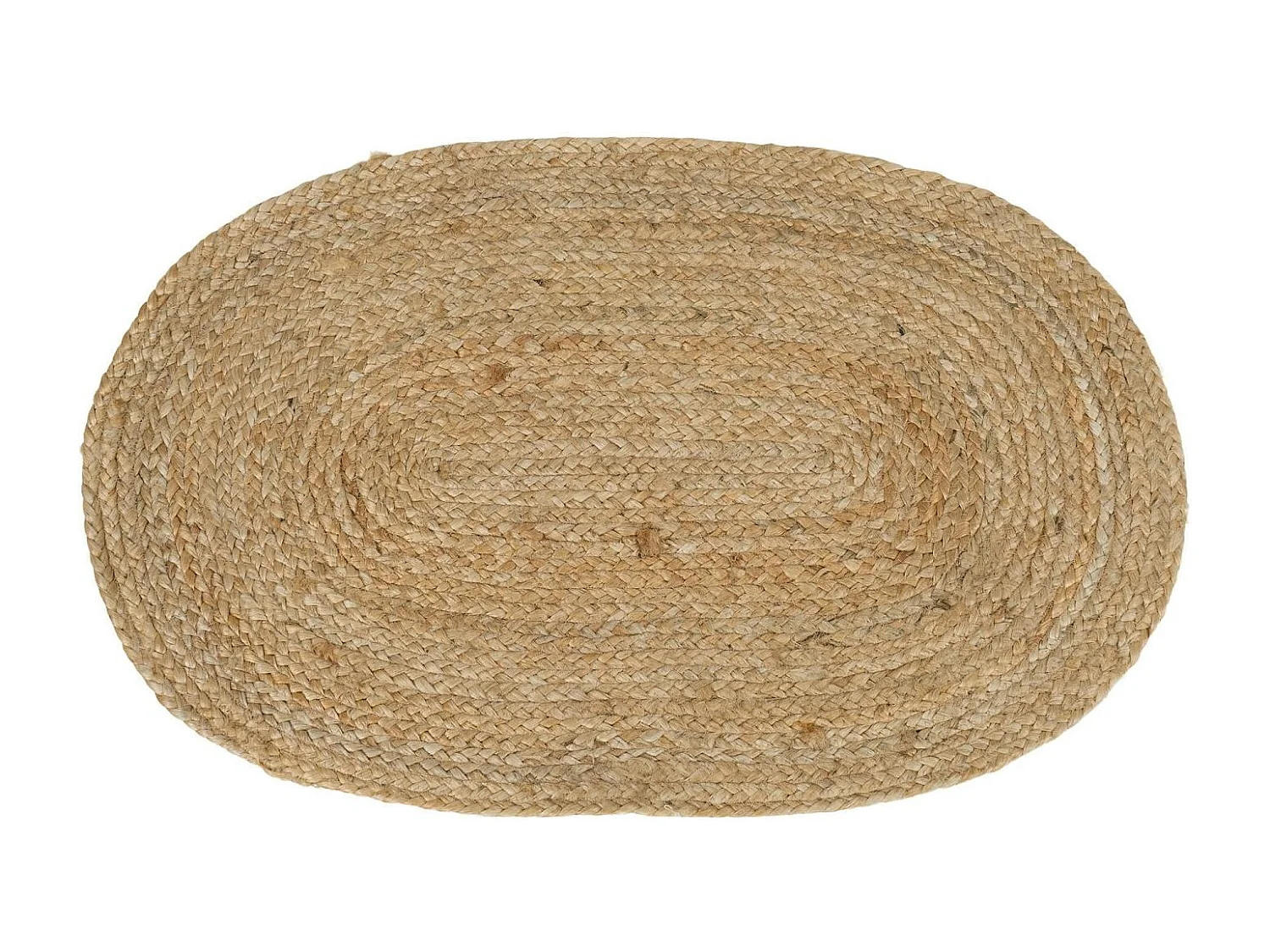 Tapis de salle de bains ovale en jute tressée FEZ