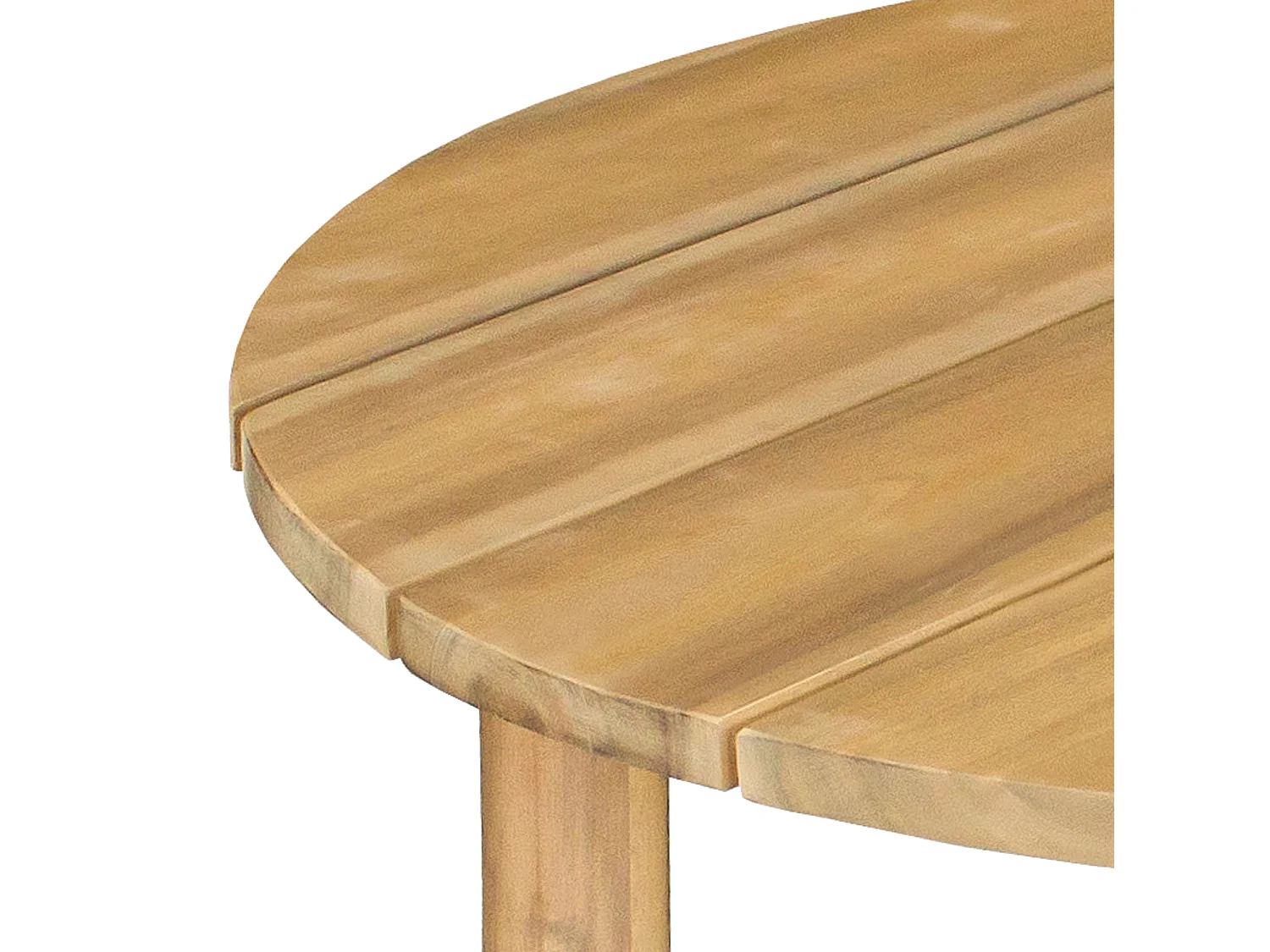 Salon de jardin 5 places en acacia et coussins beige LAGOA - HAPPY GARDEN