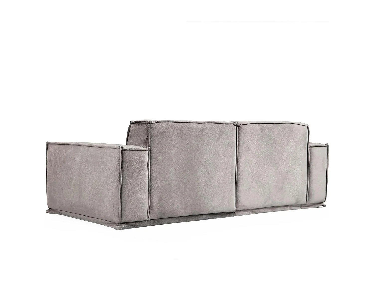 Canapé 3 places modulable velours gris, style urbain BILLUND