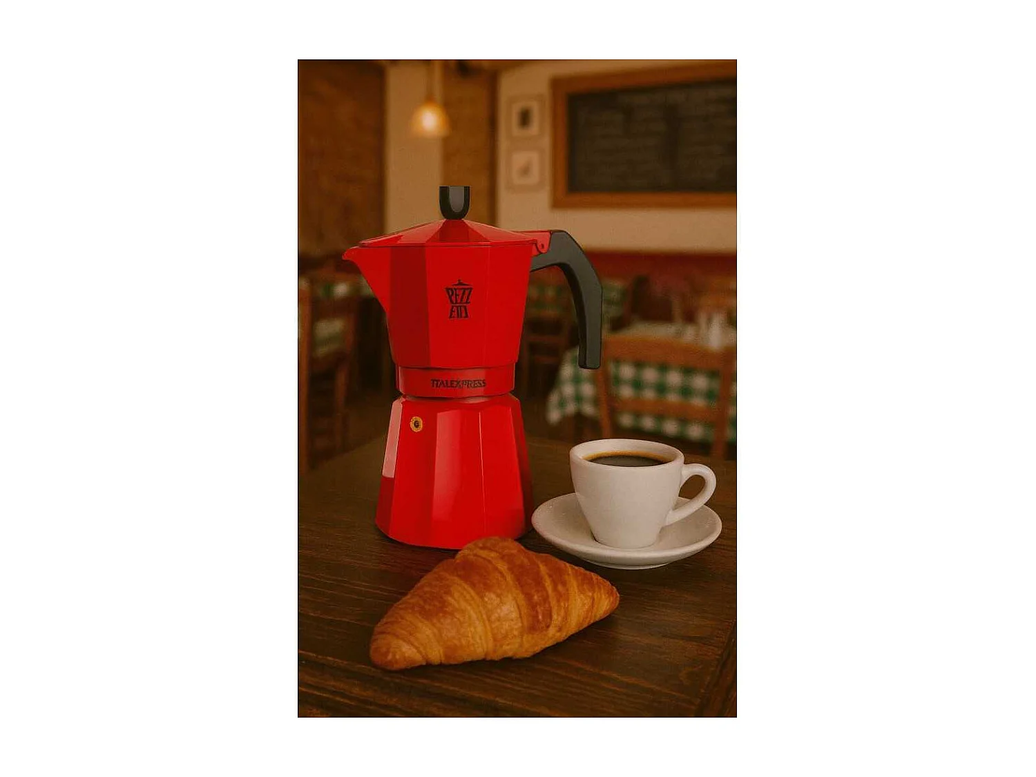 Italiaanse Koffiezetter Pezzetti Italexpress 6 Kopjes Aluminium Rood - Aromatische Koffie en Traditionele Infusie